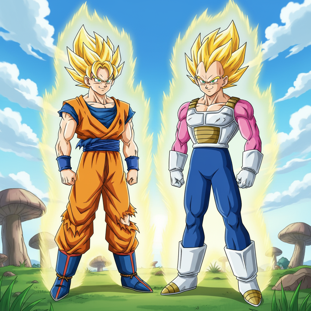 Goku and Vegeta: The Great Saiyan Transformation!