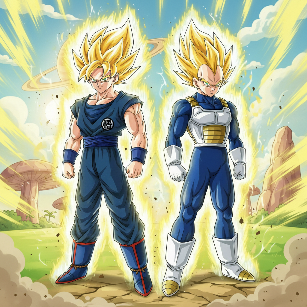 Goku and Vegeta: The Great Saiyan Transformation!