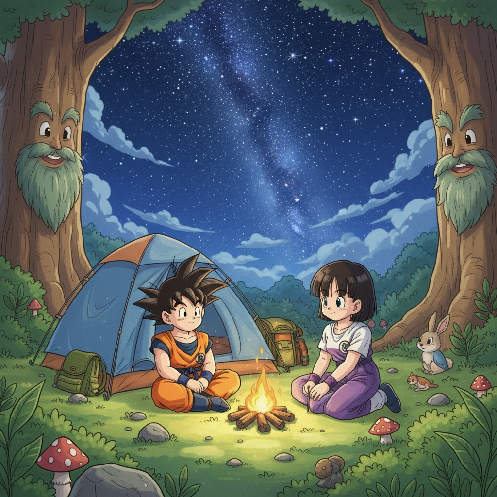 Gohan and Videl's Whispering Woods Adventure