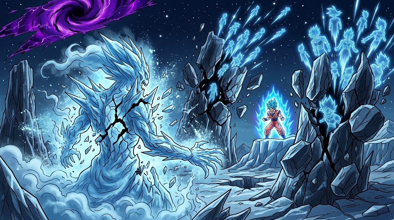 Goku and the Moon of Frozen Shadows