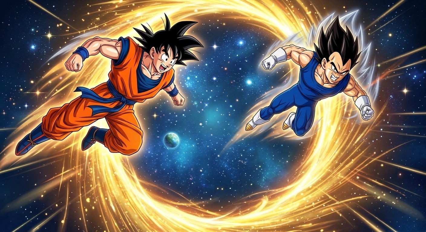 Goku and Vegeta: The Silver Light of the Void
