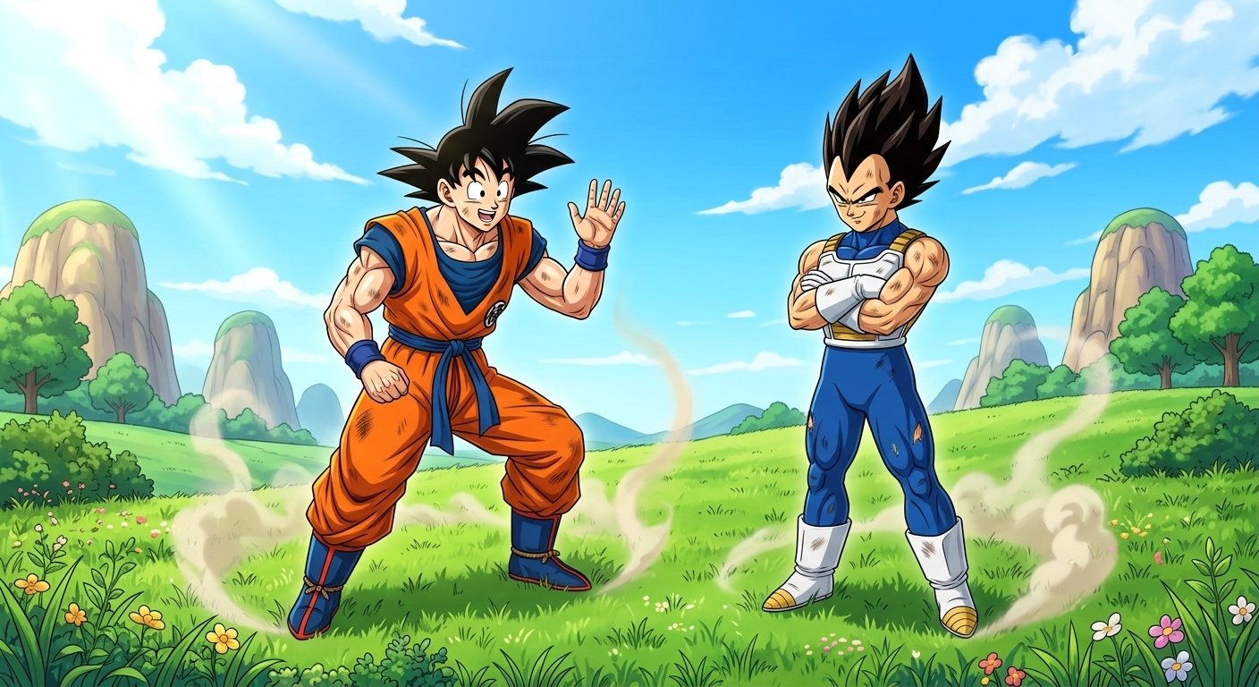 Goku and Vegeta: The Silver Light of the Void