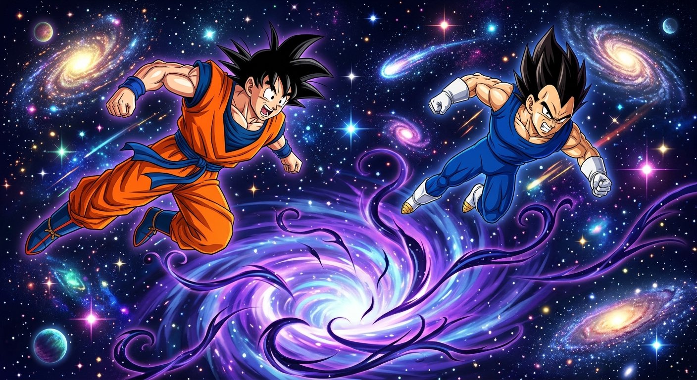 Goku and Vegeta: The Silver Light of the Void
