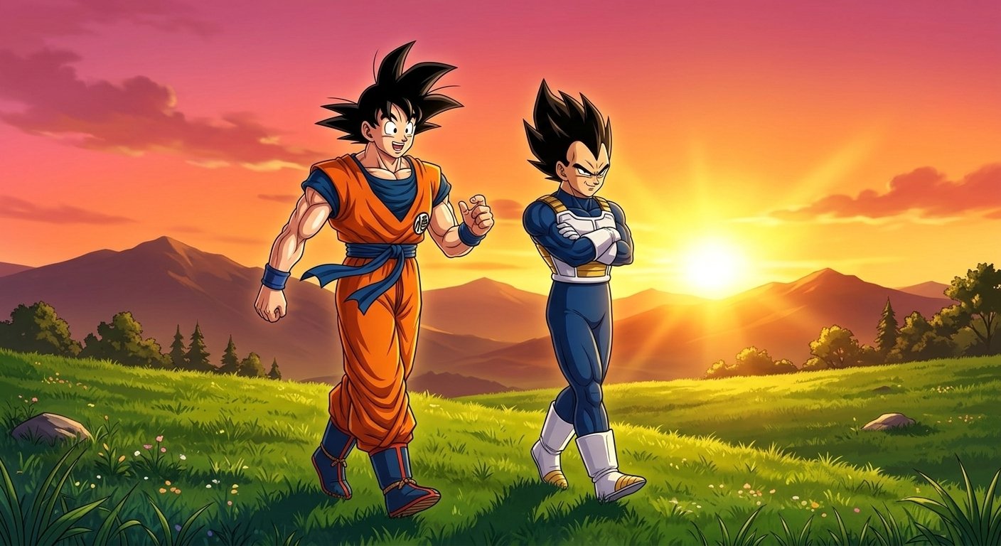 Goku and Vegeta: The Silver Light of the Void