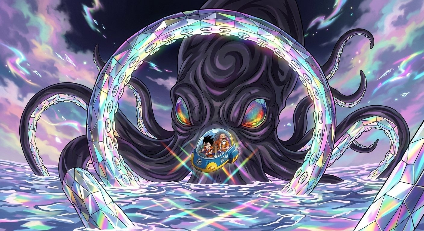 Gohan and Master Roshi in the Prism Realm